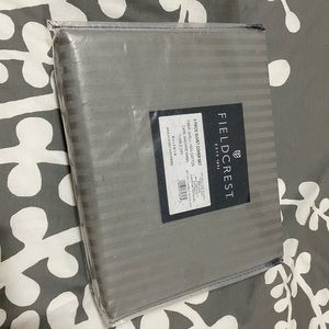 Fieldcrest Grey Stripe Duvet Set Queen